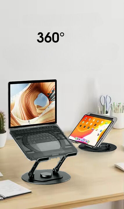 Laptop Stand - Black Aluminum - Anodized + Polished