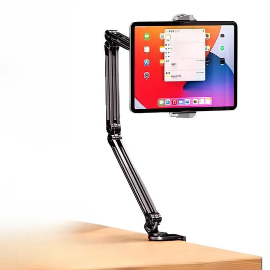 Tablet / Phone Arm Holder Stand with Table Clamp - Aluminum Anodized