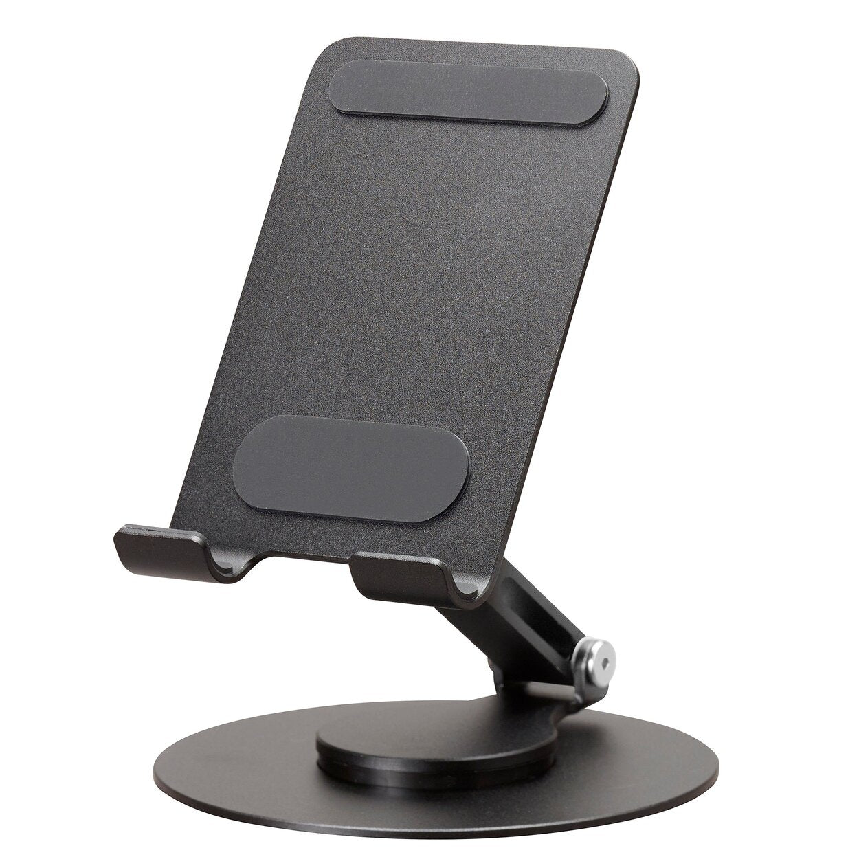 Phone Stand (Black Anodized Aluminum) - Lightweight, Foldable, Portable