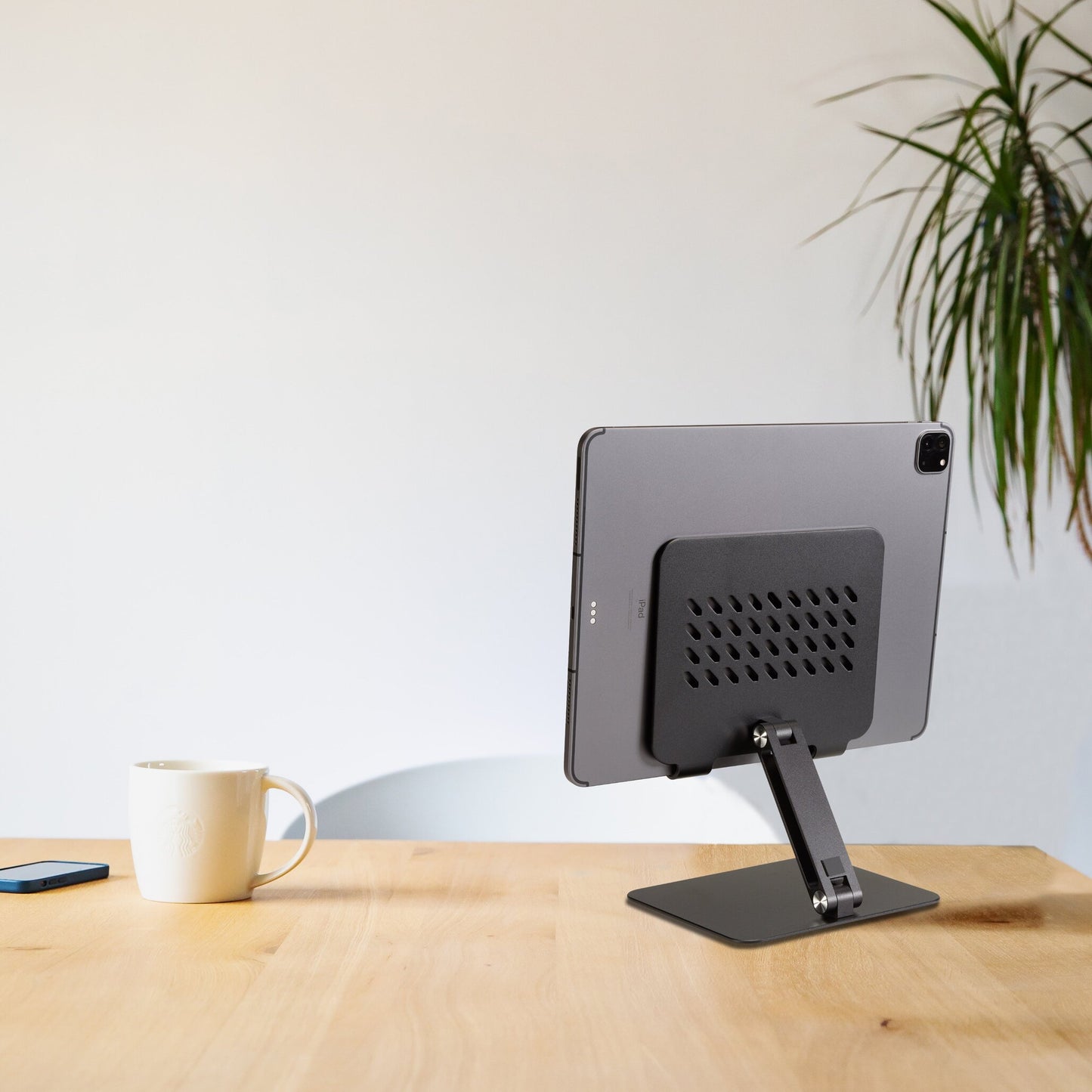 Tablet Stand (Anodized + Polished Black Aluminum)