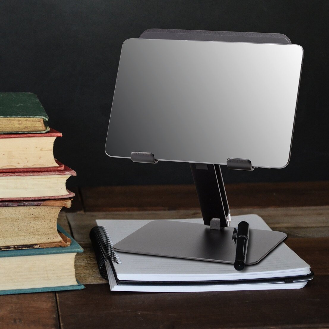 Tablet Stand (Anodized + Polished Black Aluminum)