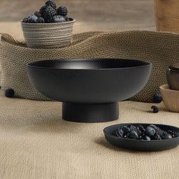 General-purpose black aluminum anodized bowls (set of 2)